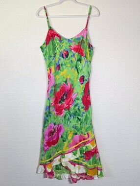 Vintage Jams World Crossover Ruffle Jem Slip Sundress XL